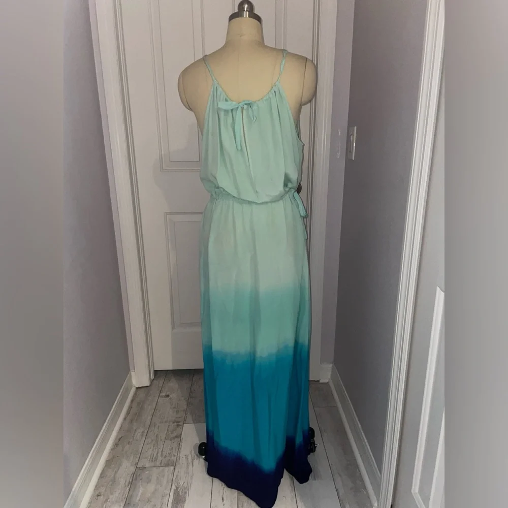 Calypso St. Barth Teal and Navy Ombre Maxi Dress